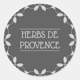 Herbes De Provence Spice Jar Label Runder Aufkleber