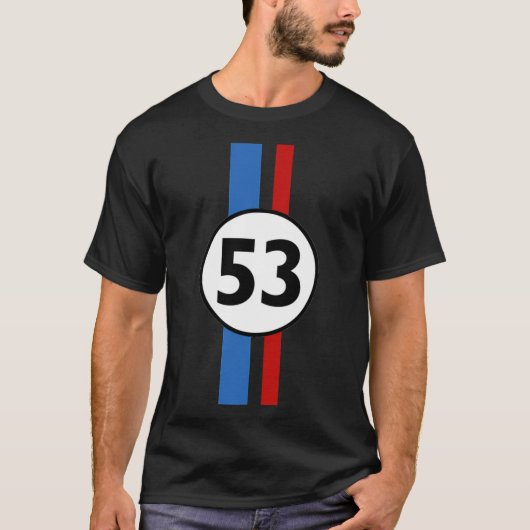 Herbie 53 Racing Car 1963 Circle Logo 2 T-Shirt (Vorderseite)