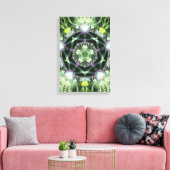 Herbilicious Geometrie Fraktal Mandala Wrapped Can Leinwanddruck (Insitu (Wohnzimmer))