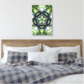 Herbilicious Geometrie Fraktal Mandala Wrapped Can Leinwanddruck (Insitu (Schlafzimmer))