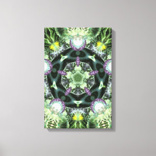 Herbilicious Geometrie Fraktal Mandala Wrapped Can Leinwanddruck