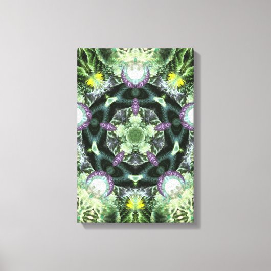 Herbilicious Geometrie Fraktal Mandala Wrapped Can Leinwanddruck (Vorderseite)
