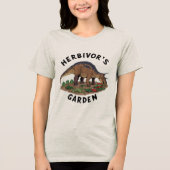 Herbivor-Garten Tri-Blend Shirt (Vorderseite)