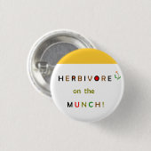 Herbivore auf dem kauenknopf button (Vorne & Hinten)