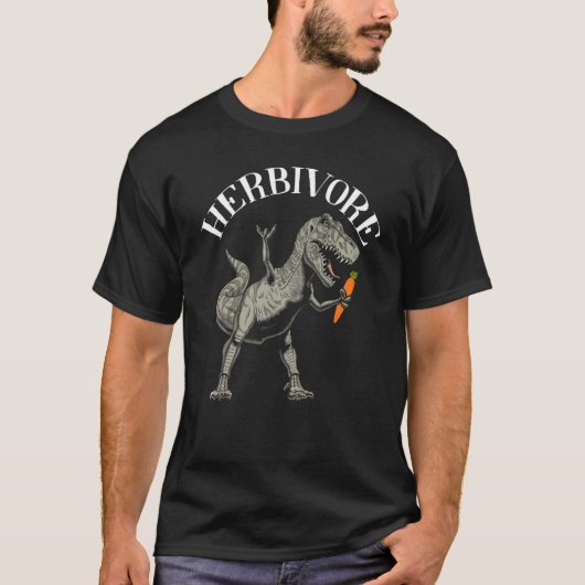 Herbivore Dinosaur Vegan Vegetarian Anti Meat Plan T-Shirt (Vorderseite)
