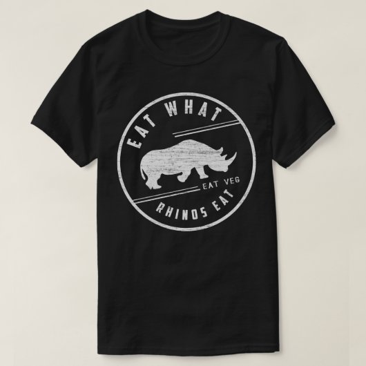 HERBIVORE Essen Was Rhinos essen Veg Rhinoceros Ve T-Shirt (Design vorne)