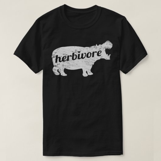 HERBIVORE Hippopotamus Eat Veg Vegan Inspiriert De T-Shirt (Design vorne)