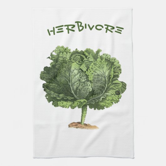Herbivore Kale Vegan Vegetarier Geschirrtuch (Vertikal)