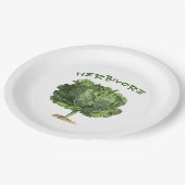 Herbivore Kale Vegan Vegetarier Pappteller (Schrägansicht)