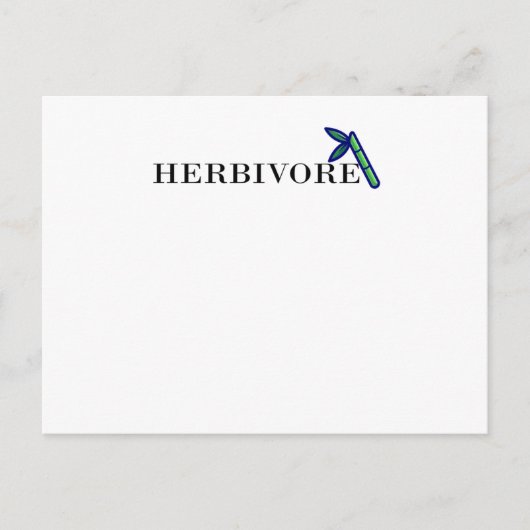 Herbivore Natural Bamboo Postkarte (Vorderseite)