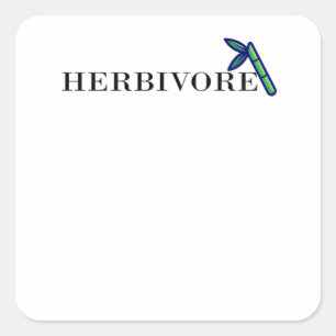 Herbivore Natural Bamboo Quadratischer Aufkleber