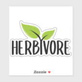 Herbivore, Vegan Aufkleber (Blatt)