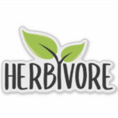 Herbivore, Vegan Aufkleber (Vorderseite)