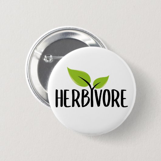 Herbivore, Veganer Aktivismus Button (Vorne & Hinten)