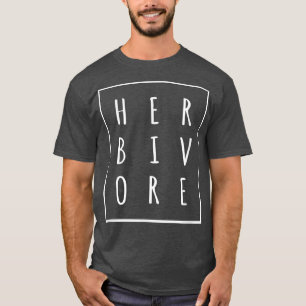 Herbivorotest in einem Quadrat bis veganer Vegetar T-Shirt