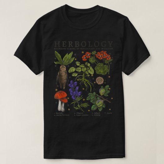 Herbologie-Pflanze Vintager Stylesheft T-Shirt (Design vorne)