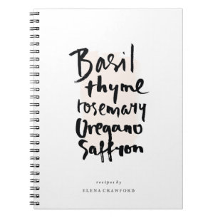 Herbs Brush Typografie Notizblock