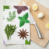 Herbs geschirrtuch (Viertel Falte)