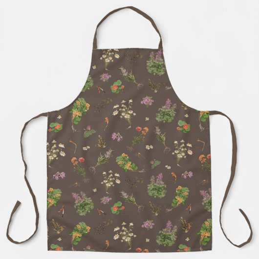 Herbs in Autumn apron. Schürze (Vorderseite)