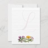 Herbs Personal Lined Writing Paper Single Initial  Mitteilungskarte (Vorderseite)