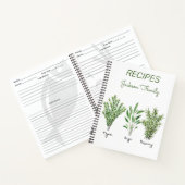 Herbs Rosemary Thyme Rustikales Kochbuch Notizblock (Innenseite)