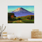 Herbst 1953 in Funatsu Berg Fuji Kawase Hasui Poster (Küche)