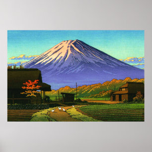 Herbst 1953 in Funatsu Berg Fuji Kawase Hasui Poster