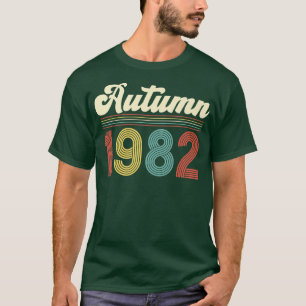 Herbst 198240. Geburtstag Retro Vintag Personalisi T-Shirt