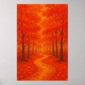 Herbst 1, Crimson Train, saisonale Printwerbung Poster (Vorne)