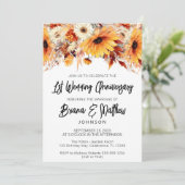 Herbst 1. Hochzeitsfeier Einladung (Stehend Vorderseite)
