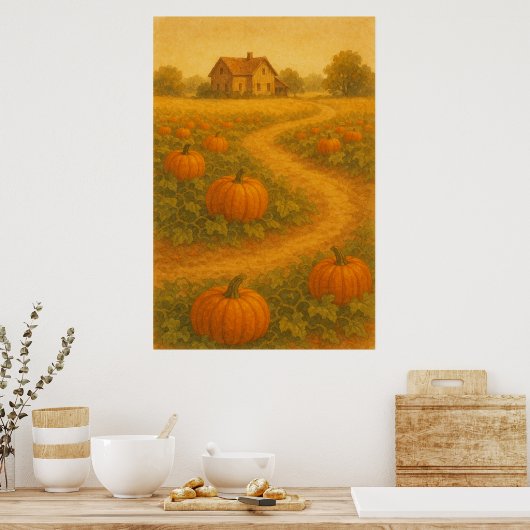 Herbst 2, Ernteglühen, saisonale Printwerbung Poster (Küche)