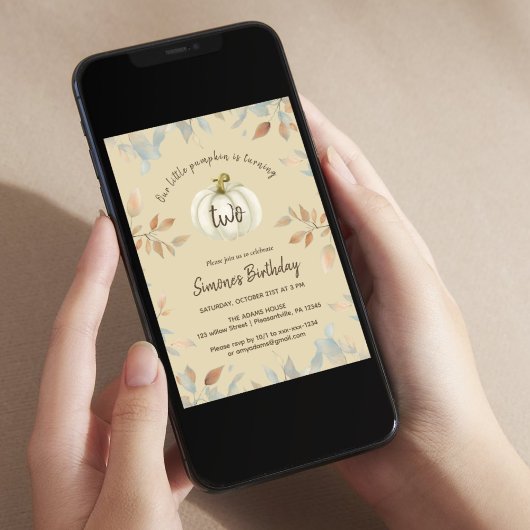 Herbst 2. Geburtstag Einladung