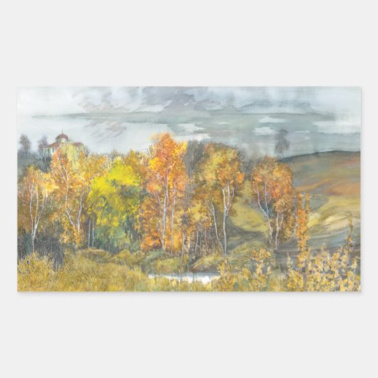 Herbst 300 rechteckiger aufkleber (Vorderseite)