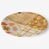 Herbst 4 Ecken 1 Design Dinner Plate Pappteller (Schrägansicht)