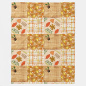 Herbst 4 Ecken 1 Design Fleecedecke (Vorderseite)