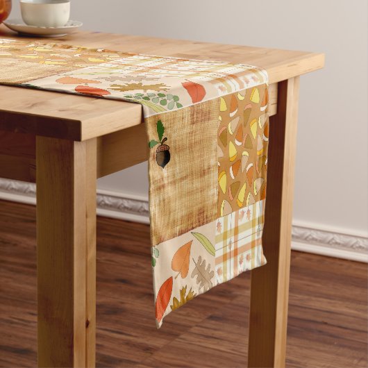 Herbst 4 Ecken 1Design Kurzer Tischläufer (Beispiel)