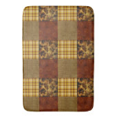 Herbst 4 Ecken 2 Design, warme Farben Badematte (Vorderseite Vertikal)