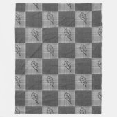 Herbst 4 Ecken Designs Gray Tones Fleecedecke (Vorderseite)