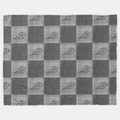 Herbst 4 Ecken Designs Gray Tones Fleecedecke (Vorderseite (Horizontal))