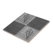 Herbst 4 Ecken Designs Gray Tones Fliese (Seite)