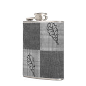 Herbst 4 Ecken Grau Tones Flachmann (Links)
