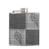 Herbst 4 Ecken Grau Tones Flachmann (Vorderseite)