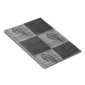 Herbst 4 Ecken Grau Tones Notizblock (Rechte Seite)