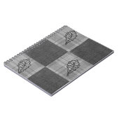 Herbst 4 Ecken Grau Tones Notizblock (Linke Seite)