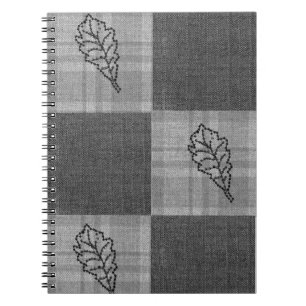 Herbst 4 Ecken Grau Tones Notizblock