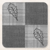 Herbst 4 Ecken Grau Tones Rechteckiger Pappuntersetzer (Vorderseite)