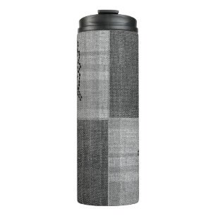 Herbst 4 Ecken Grau Tones Thermosbecher