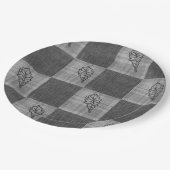 Herbst 4 Ecken Gray Tones Abendessen Plate Pappteller (Schrägansicht)