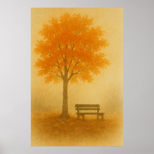 Herbst 5, noch Herbstmorgen, saisonale Ausgabe Poster (Vorne)