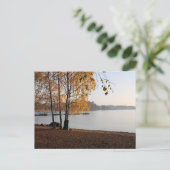 Herbst Abend durch Ostsee in Finnland Postkarte (Stehend Vorderseite)